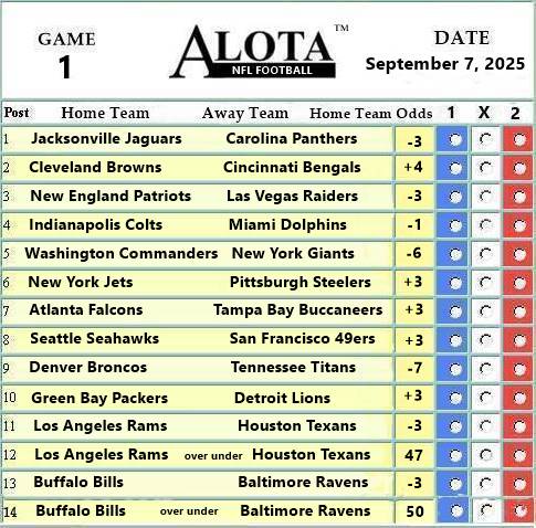 Alota Sports NFL Football Tournament.